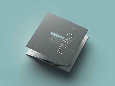 Zigzag Brochure – Teal Abstract