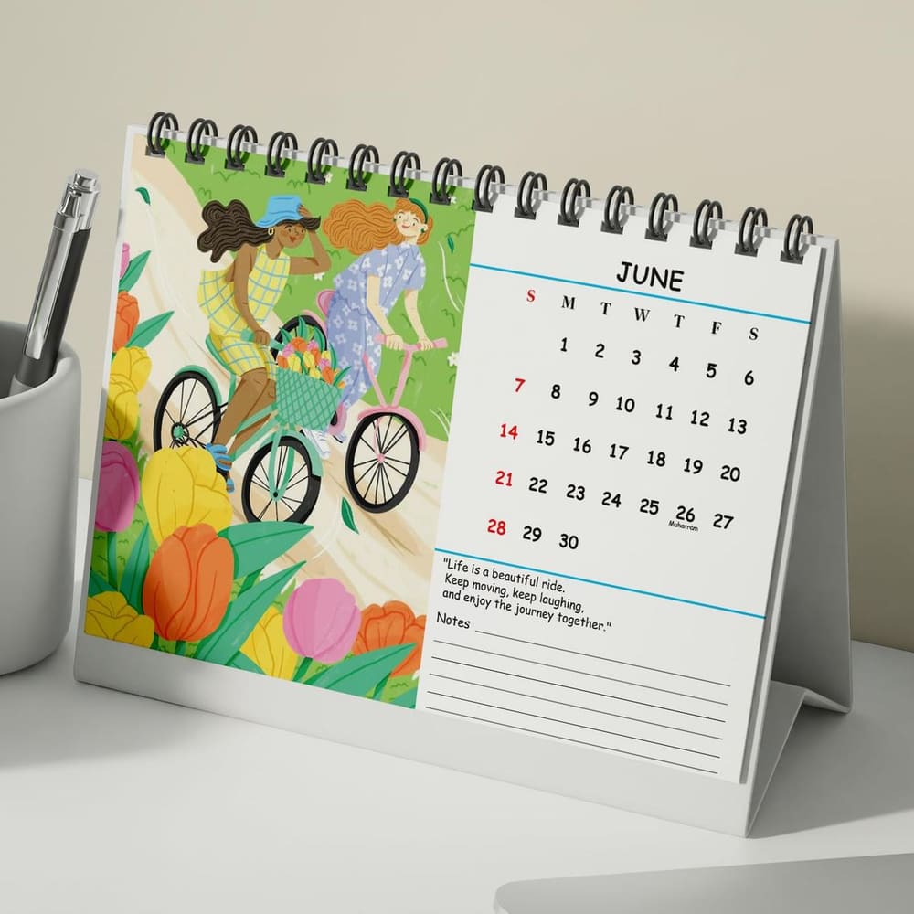 Table Top Calendar – Illustrated Bicycle