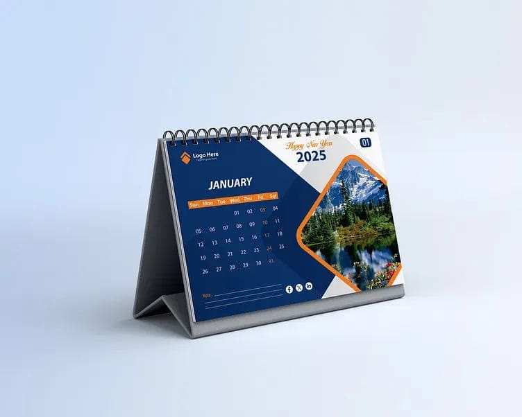 Table Top Calendar – Mountain New Year