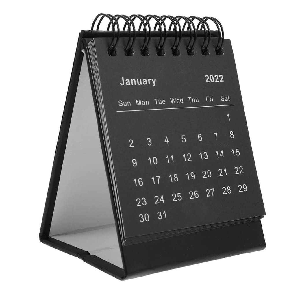 Table Top Calendar – Plain Black