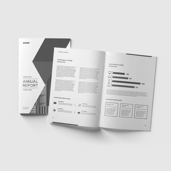 Saddle-Stitched Annual Report