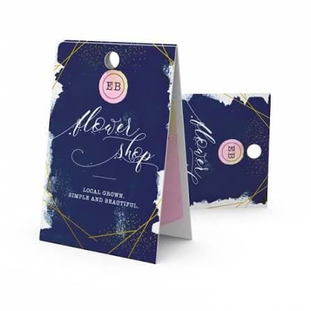 Flower Shop Folded Tag