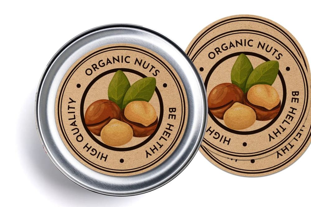 Organic Nuts Kraft Label