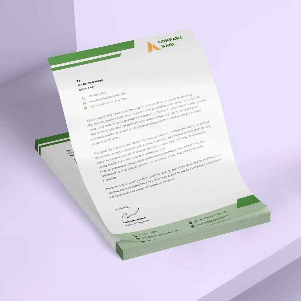 Letterhead – Eco Green