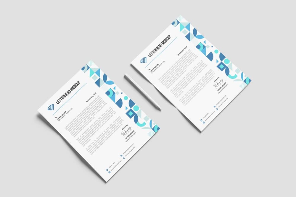 Letterhead – Geometric Mockup