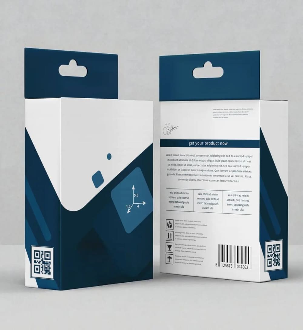 QR Code Mono Carton Template