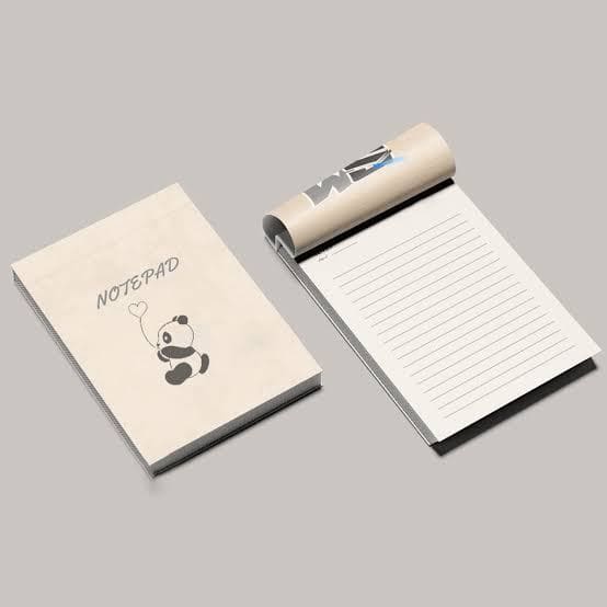 Glued Notepad – Panda Cartoon