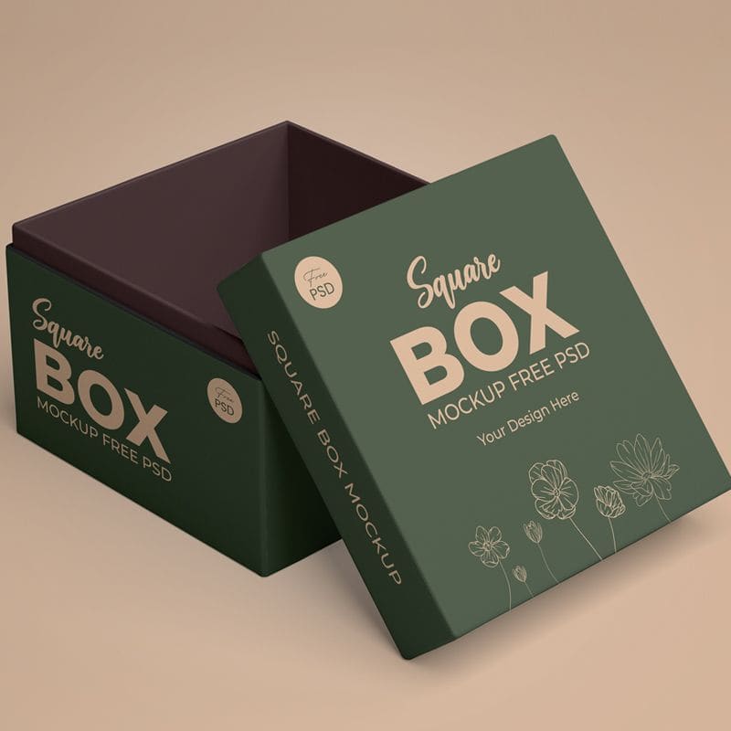 Top & Bottom Rigid Box – Green Floral