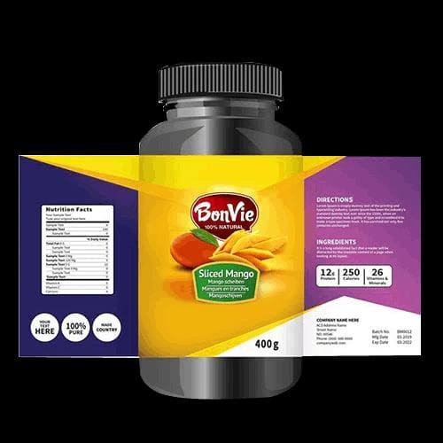 BonVie Mango Wet Label